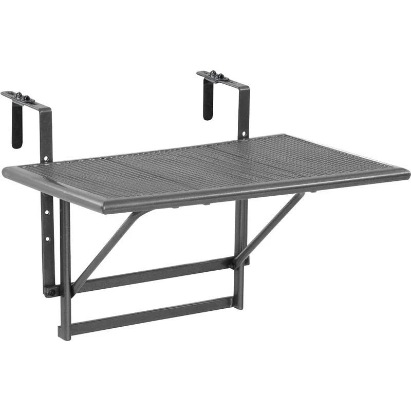 greemotion Balkonhängetisch Stahl grau 60 x 40 x 56 cm rechteckig