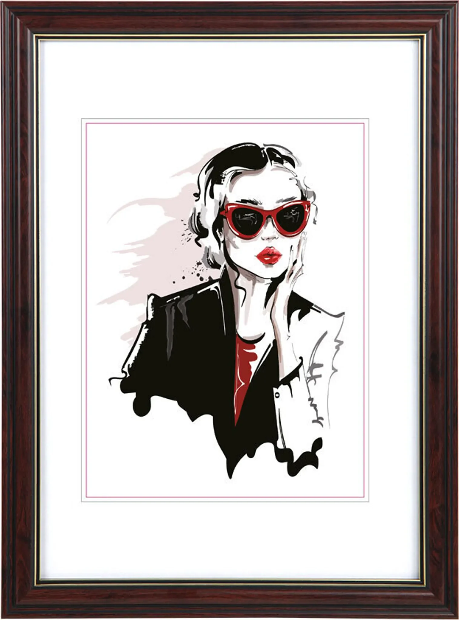 IDEAL TREND Bilderrahmen PS-2 – Mahagoni, Format 10×15 cm