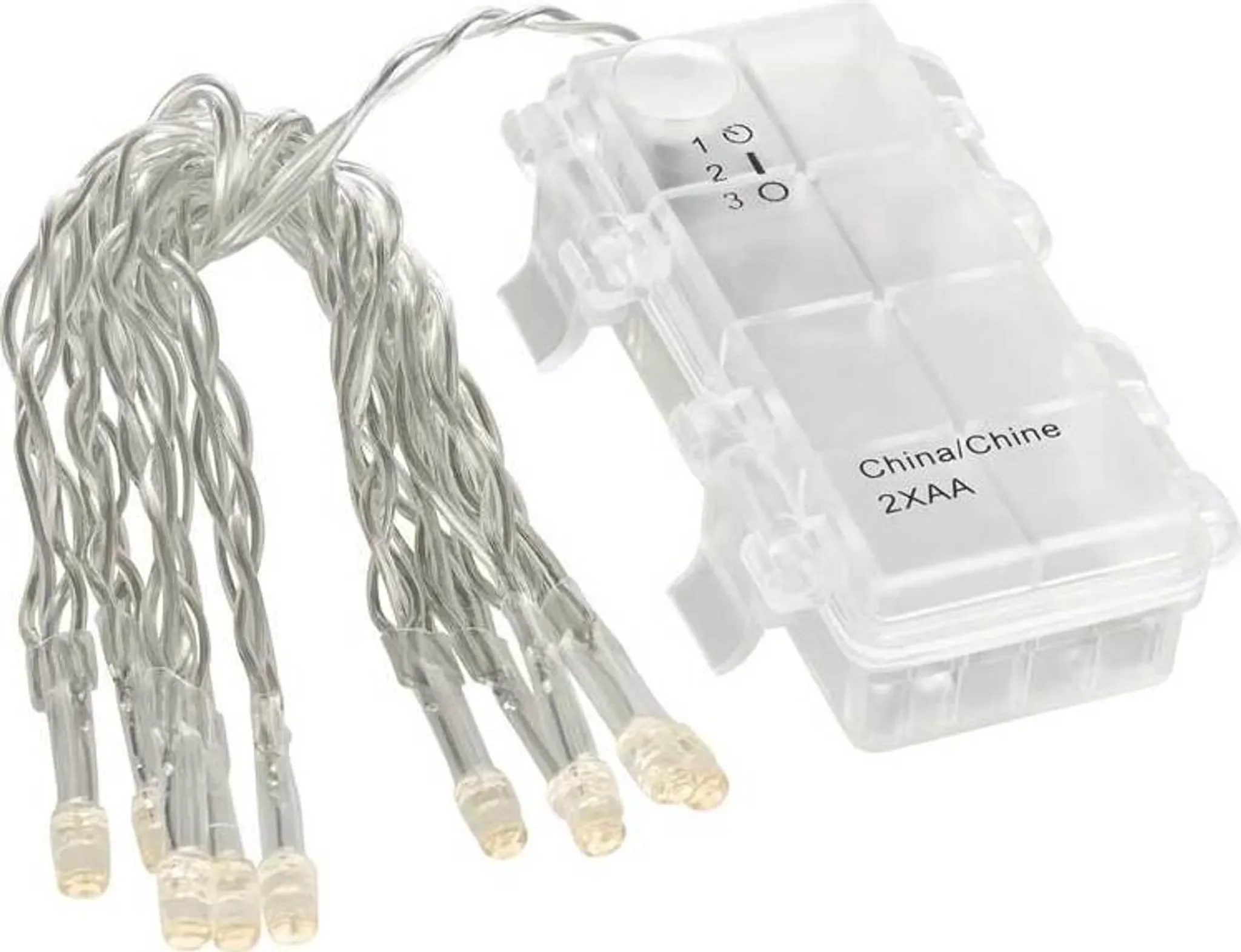 Linder Exclusiv LED-Lichterkette – 1,35 m, 10 LEDs, warmweiß, Batterie & Timer, Außenbereich