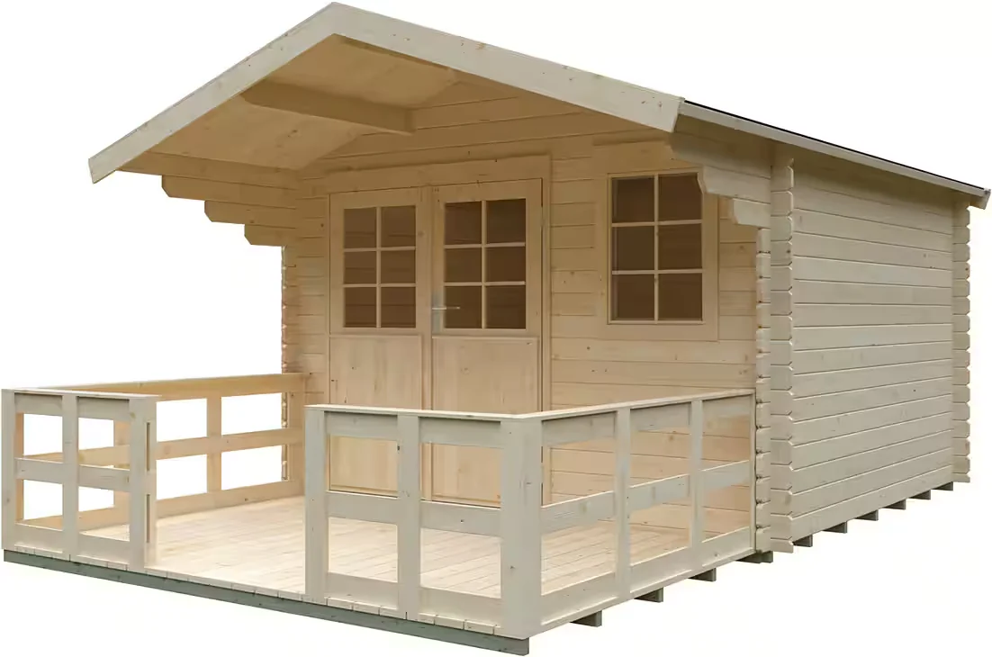 Gartenhaus Kallenberg 2 aus naturbelassenem Fichtenholz Holzhaus
