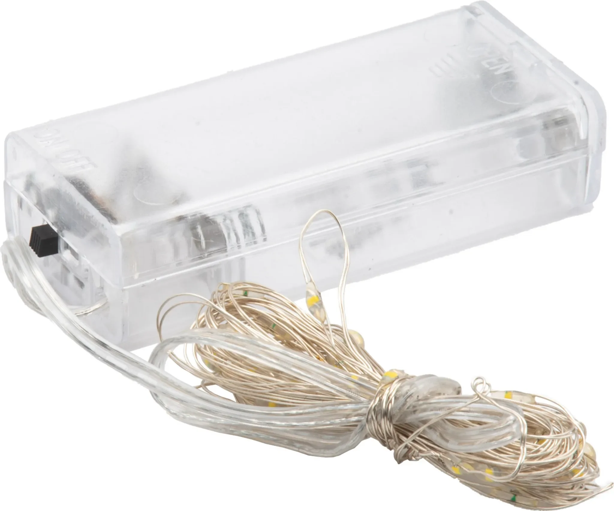 Cepewa Micro-LED-Lichterkette – 40 LEDs, Timer, Drahtlicht, warmweiß, Batterie