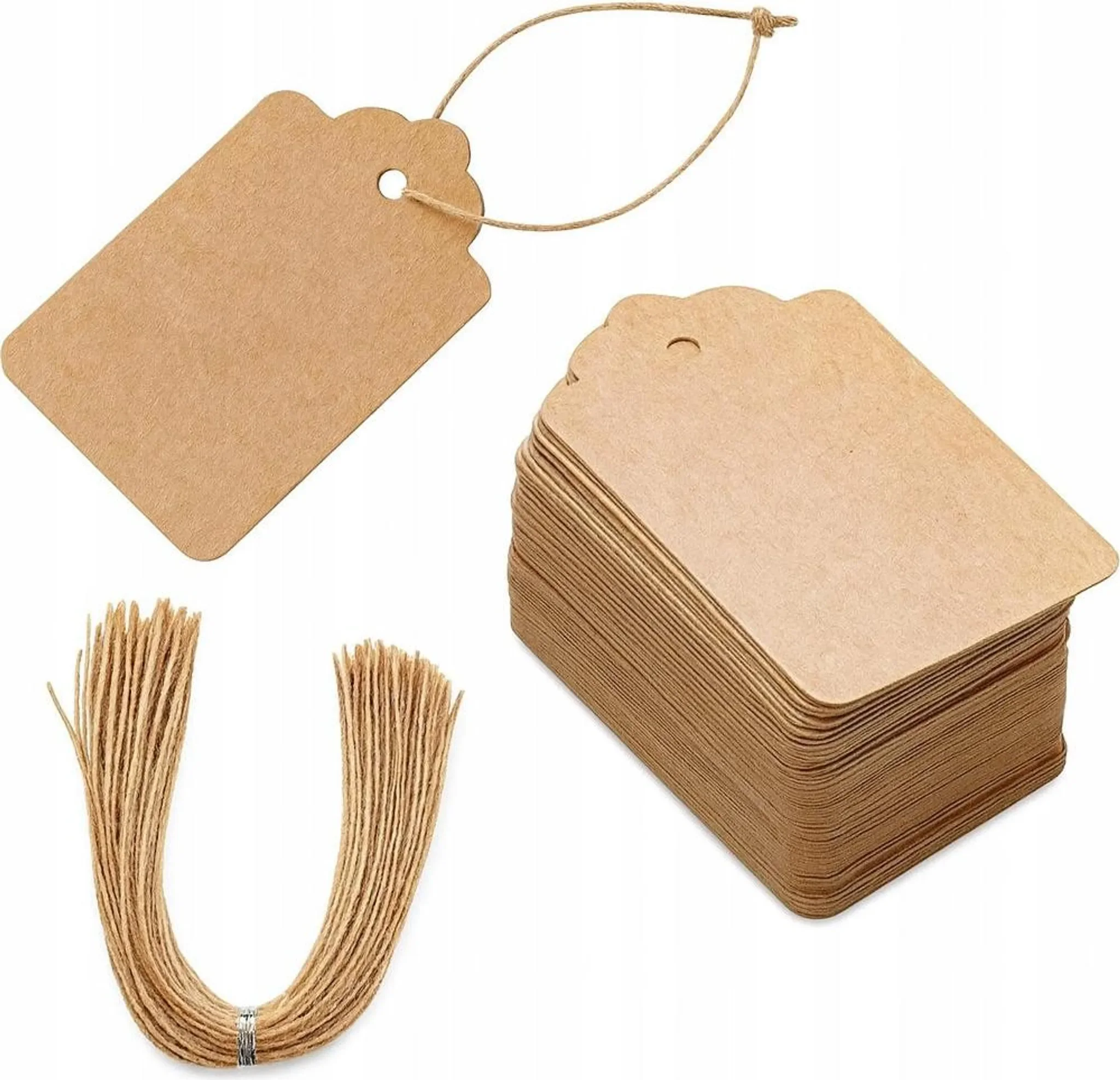 AllBags Weihnachtstischkarten – 30 Stück, Kraftpapier