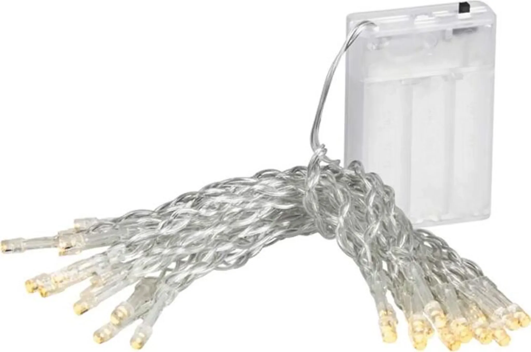 Linder Exclusiv LED-Lichterkette – 4,35 m, 30 LEDs, warmweiß, Batterie & Timer, Innenbereich