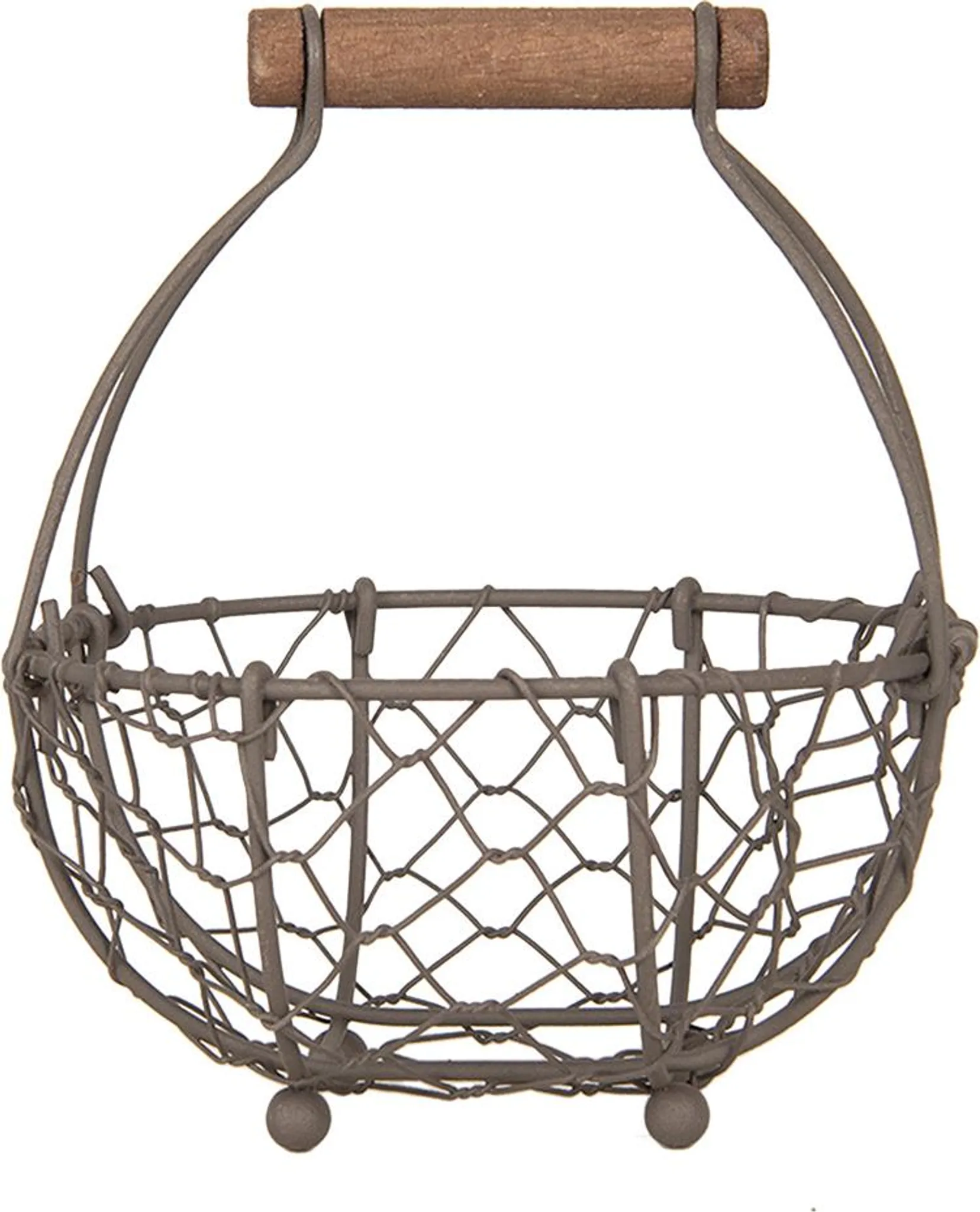 Clayre & Eef Aufbewahrungskorb – Ø 14 × 7/17 cm – Metall – Braun