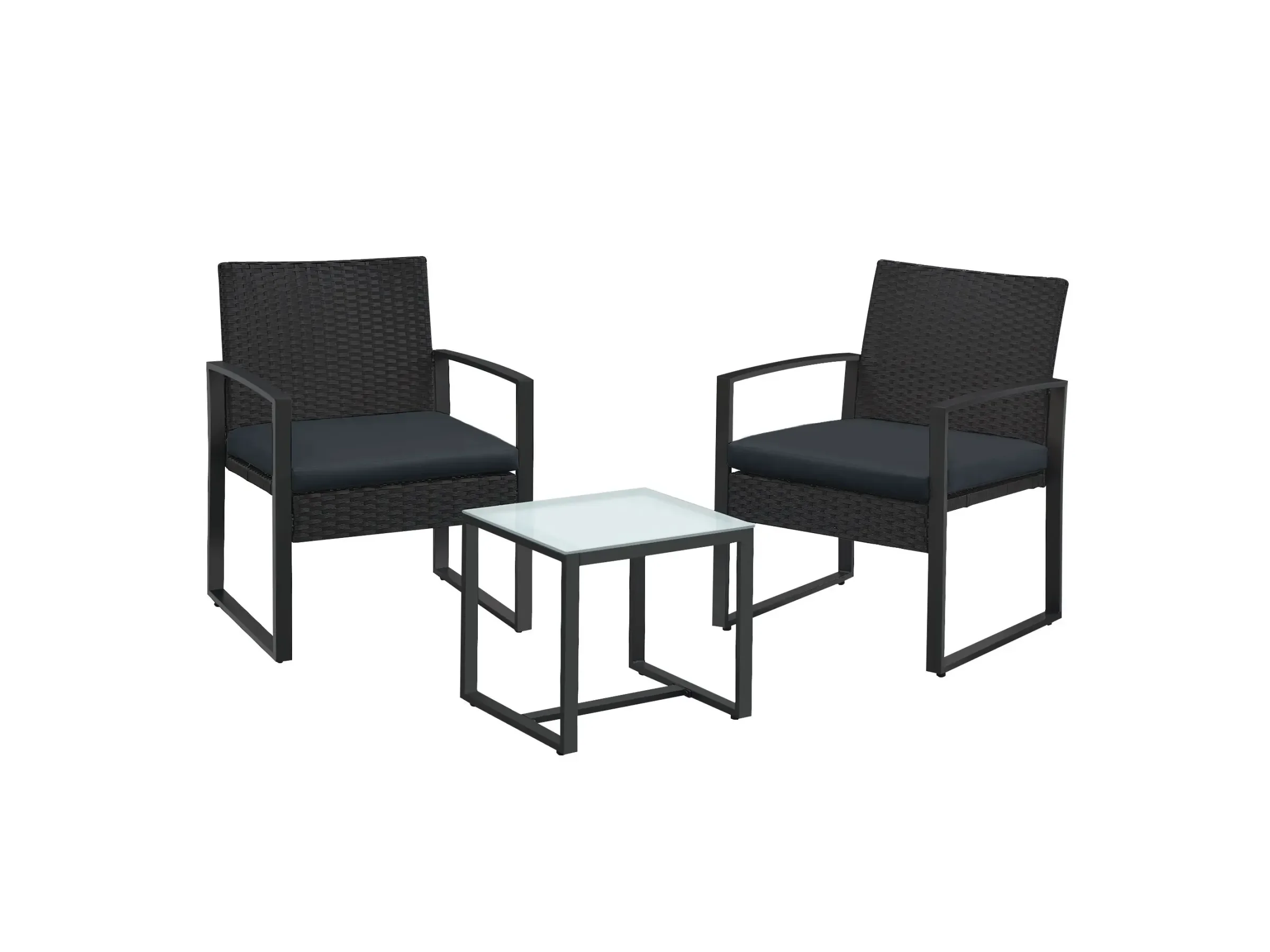 Balkonset Gartenmöbel aus PE-Polyrattan für Terrasse & Balkon