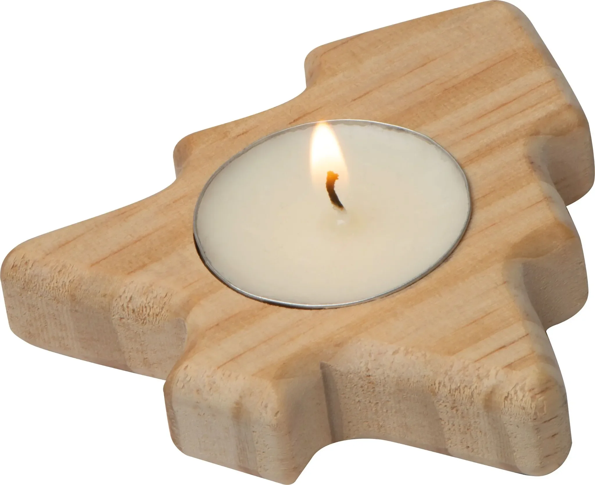MACMA Teelichthalter – Kiefernholz in Tannenform